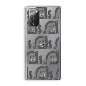 CaseCompany Cats: Samsung Galaxy Note 20 / Note 20 5G Transparant Hoesje