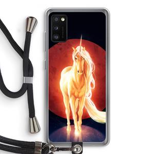 CaseCompany Last Unicorn: Samsung Galaxy A41 Transparant Hoesje met koord