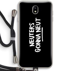 CaseCompany Neuters (zwart): Samsung Galaxy J7 (2017) Transparant Hoesje met koord