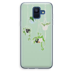 CaseCompany Hang In There: Samsung Galaxy A6 (2018) Transparant Hoesje