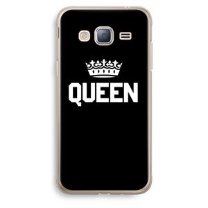 CaseCompany Queen zwart: Samsung Galaxy J3 (2016) Transparant Hoesje