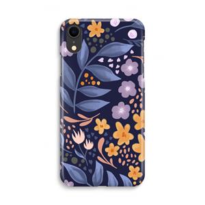 CaseCompany Flowers with blue leaves: iPhone XR Volledig Geprint Hoesje
