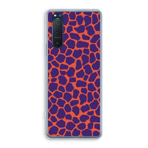 CaseCompany Purple Giraffe: Sony Xperia 5 II Transparant Hoesje