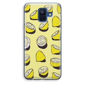 CaseCompany When Life Gives You Lemons...: Samsung Galaxy A6 (2018) Transparant Hoesje