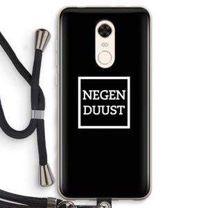 CaseCompany Negenduust black: Xiaomi Redmi 5 Transparant Hoesje met koord