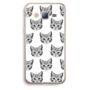 CaseCompany Kitten: Samsung Galaxy J3 (2016) Transparant Hoesje