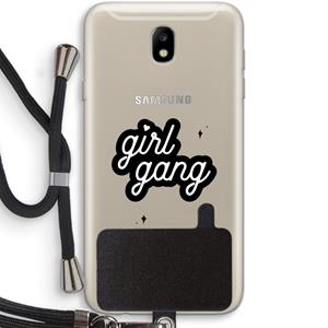 CaseCompany Girl Gang: Samsung Galaxy J7 (2017) Transparant Hoesje met koord