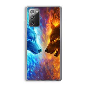 CaseCompany Fire & Ice: Samsung Galaxy Note 20 / Note 20 5G Transparant Hoesje