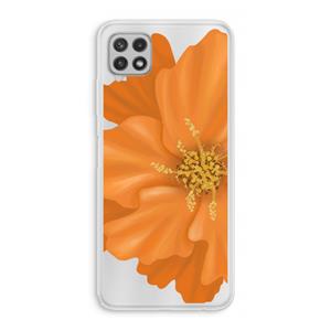 CaseCompany Orange Ellila flower: Samsung Galaxy A22 4G Transparant Hoesje