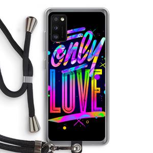 CaseCompany Only Love: Samsung Galaxy A41 Transparant Hoesje met koord