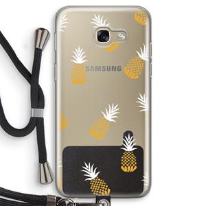 CaseCompany Ananasjes: Samsung Galaxy A5 (2017) Transparant Hoesje met koord
