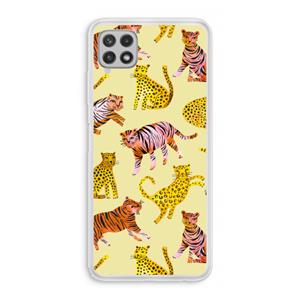 CaseCompany Cute Tigers and Leopards: Samsung Galaxy A22 4G Transparant Hoesje