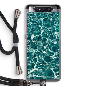 CaseCompany Weerkaatsing water: Samsung Galaxy A80 Transparant Hoesje met koord