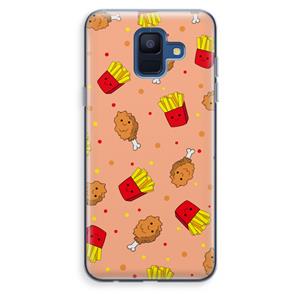 CaseCompany Chicken 'n Fries: Samsung Galaxy A6 (2018) Transparant Hoesje