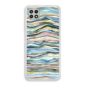 CaseCompany Watercolor Agate: Samsung Galaxy A22 4G Transparant Hoesje