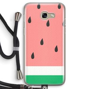 CaseCompany Watermeloen: Samsung Galaxy A5 (2017) Transparant Hoesje met koord