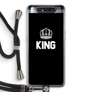 CaseCompany King zwart: Samsung Galaxy A80 Transparant Hoesje met koord