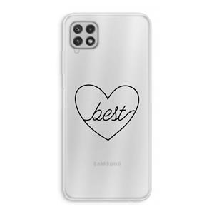 CaseCompany Best heart black: Samsung Galaxy A22 4G Transparant Hoesje
