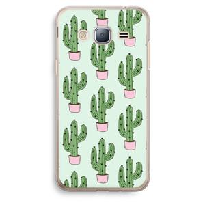CaseCompany Cactus Lover: Samsung Galaxy J3 (2016) Transparant Hoesje