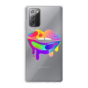CaseCompany Lip Palette: Samsung Galaxy Note 20 / Note 20 5G Transparant Hoesje