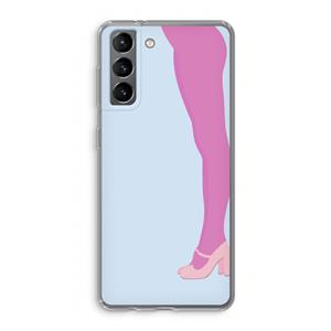 CaseCompany Pink panty: Samsung Galaxy S21 Transparant Hoesje