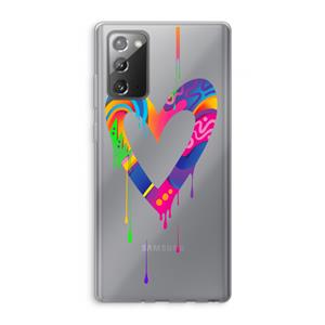 CaseCompany Melts My Heart: Samsung Galaxy Note 20 / Note 20 5G Transparant Hoesje