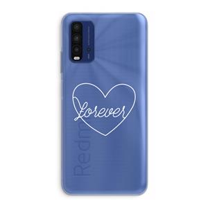 CaseCompany Forever heart pastel: Xiaomi Redmi 9T Transparant Hoesje