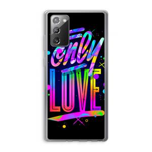 CaseCompany Only Love: Samsung Galaxy Note 20 / Note 20 5G Transparant Hoesje