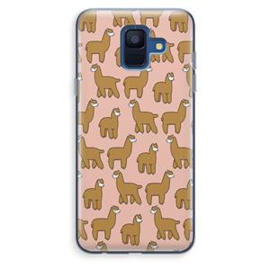 CaseCompany Alpacas: Samsung Galaxy A6 (2018) Transparant Hoesje