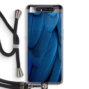 CaseCompany Pauw: Samsung Galaxy A80 Transparant Hoesje met koord