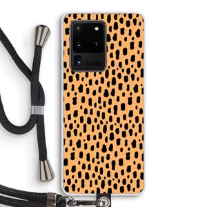 CaseCompany Panter: Samsung Galaxy S20 Ultra Transparant Hoesje met koord