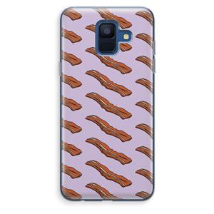 CaseCompany Bacon to my eggs #2: Samsung Galaxy A6 (2018) Transparant Hoesje