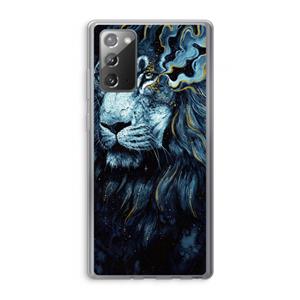 CaseCompany Darkness Lion: Samsung Galaxy Note 20 / Note 20 5G Transparant Hoesje