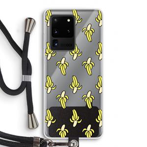 CaseCompany Bananas: Samsung Galaxy S20 Ultra Transparant Hoesje met koord