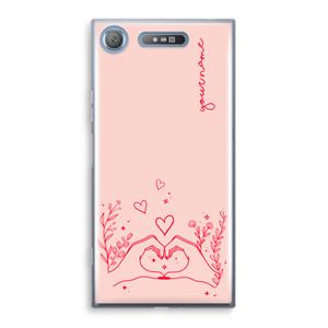 CaseCompany Love is in the air: Sony Xperia XZ1 Transparant Hoesje