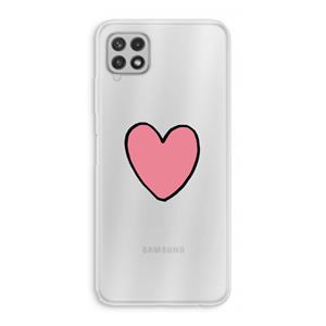 CaseCompany Hartje: Samsung Galaxy A22 4G Transparant Hoesje