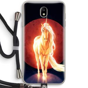 CaseCompany Last Unicorn: Samsung Galaxy J7 (2017) Transparant Hoesje met koord