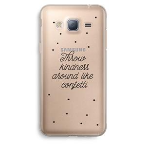 CaseCompany Confetti: Samsung Galaxy J3 (2016) Transparant Hoesje