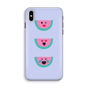 CaseCompany Smiley watermeloen: iPhone X Tough Case