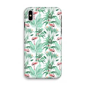 CaseCompany Flamingo bladeren: iPhone X Tough Case