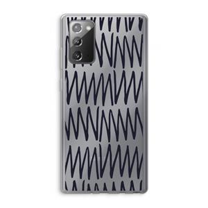 CaseCompany Marrakech Zigzag: Samsung Galaxy Note 20 / Note 20 5G Transparant Hoesje