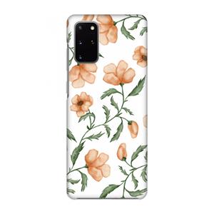 CaseCompany Peachy flowers: Volledig geprint Samsung Galaxy S20 Plus Hoesje