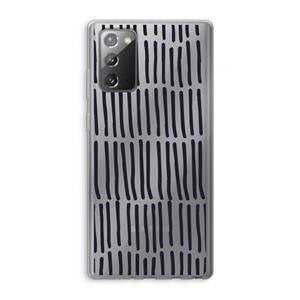 CaseCompany Moroccan stripes: Samsung Galaxy Note 20 / Note 20 5G Transparant Hoesje