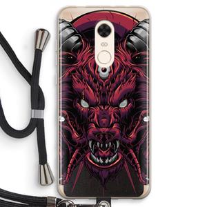 CaseCompany Hell Hound and Serpents: Xiaomi Redmi 5 Transparant Hoesje met koord