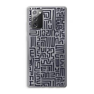 CaseCompany Moroccan Print: Samsung Galaxy Note 20 / Note 20 5G Transparant Hoesje