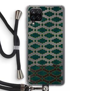 CaseCompany Moroccan tiles: Samsung Galaxy A12 Transparant Hoesje met koord