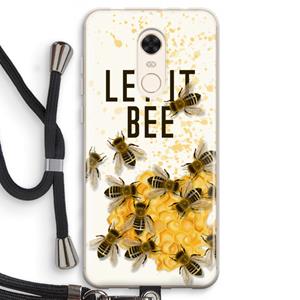 CaseCompany Let it bee: Xiaomi Redmi 5 Transparant Hoesje met koord