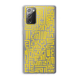 CaseCompany Majorelle Blue Print: Samsung Galaxy Note 20 / Note 20 5G Transparant Hoesje