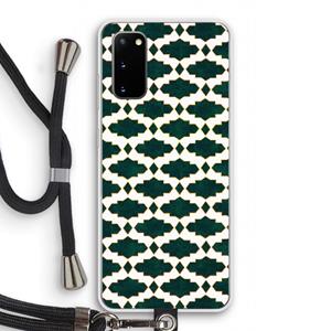 CaseCompany Moroccan tiles: Samsung Galaxy S20 Transparant Hoesje met koord