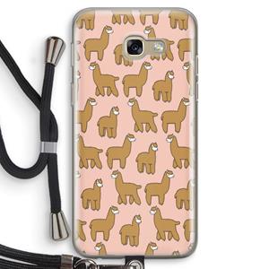 CaseCompany Alpacas: Samsung Galaxy A5 (2017) Transparant Hoesje met koord